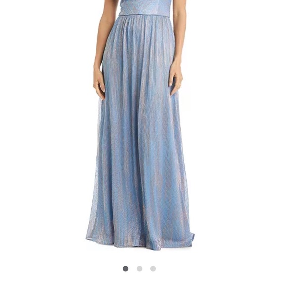 NWT Nightway Metallic Blue & Rose Gold Gown Size 12 - Picture 6 of 16